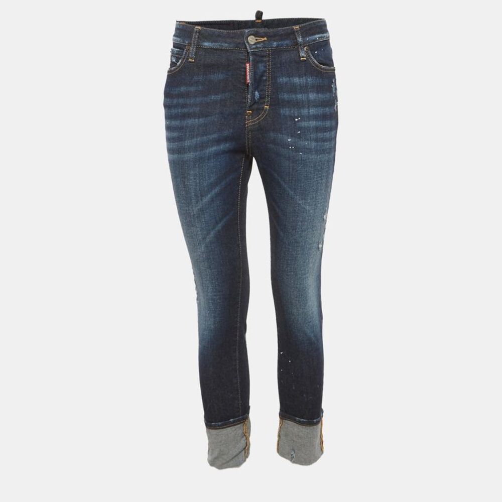 Dsquared2 Blue Denim Distressed Jeans S/waist 29"